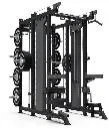 Rack with Smith machine and dual cables